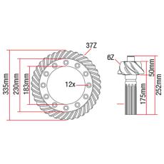 Massey Ferguson Ritzel Tellerrad (1683757M91)