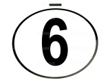 Kilometerschild Folie 6 Km/h