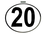 Kilometerschild Folie 20 Km/h