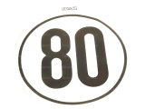 Kilometerschild Folie 80 Km/h