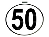 Kilometerschild Folie 50 Km/h